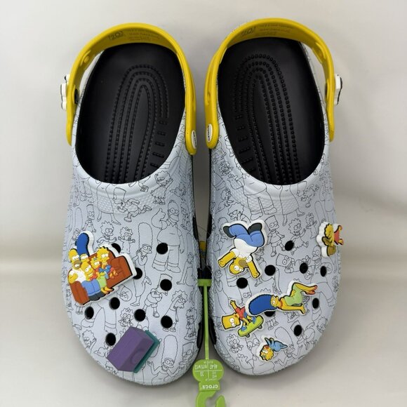 Crocs X The Simpsons Classic Clog Gray Black Yellow Men's Size 12 - Picture 5 of 7